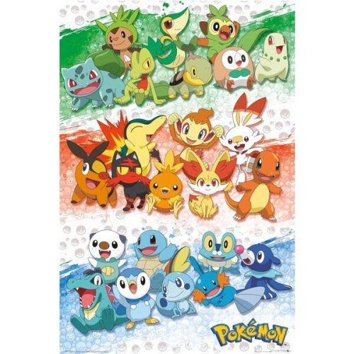 Plakát Pokemon - First Partners (90) Europosters
