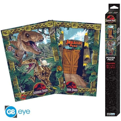Set 2 plakátů Jurassic Park - Gates & Biodiversity (52x38 cm) Abysse Corp