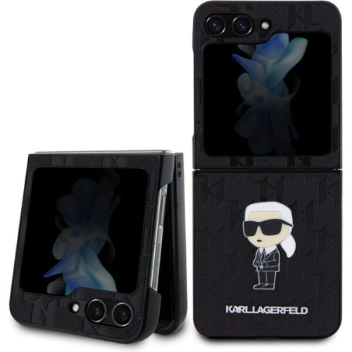 Karl Lagerfeld PU Saffiano Monogram Ikonik NFT Kryt Samsung Galaxy Z Flip5 černý Karl Lagerfeld