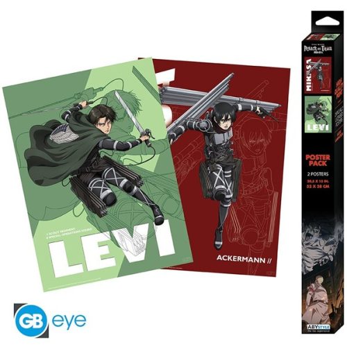 Set 2 plakátů Attack on Titan - Set 1 (52x38 cm) Abysse Corp