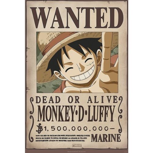 Plakát One Piece - Wanted Luffy (2) Europosters