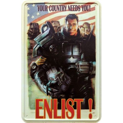 Kovová cedule Fallout - Enlist! DPI Merchandising GmbH