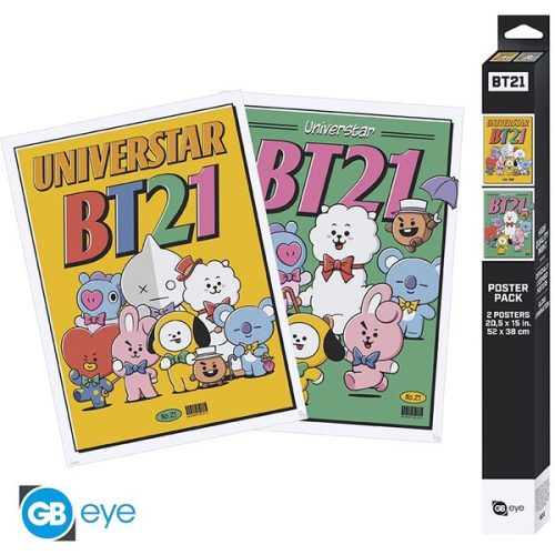 Set 2 plakátů BT21 - Vintage Univertar (52x38 cm) Abysse Corp