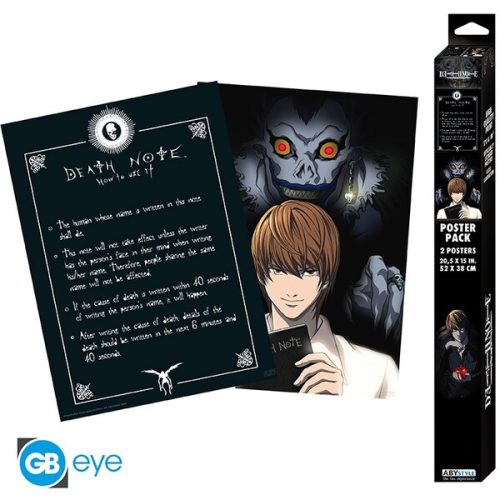 Set 2 plakátů Death Note - Light & Death Note (52x38 cm) Abysse Corp