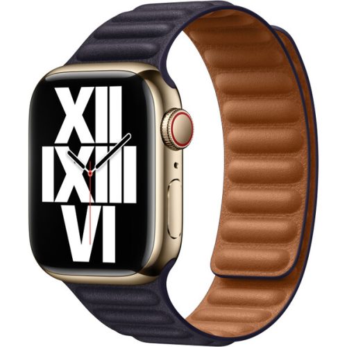 Apple Watch 41/40/38mm inkoustově fialový kožený tah - S/M Apple
