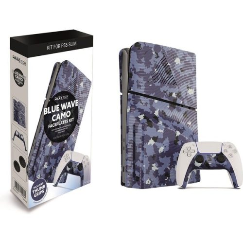Maxx Tech sada krytů pro PS5 Slim Blue Camo Wave Contact Sales