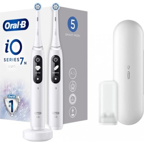 Oral-B iO7 Series Duo Pack White Alabaster Extra Handle Oral-B