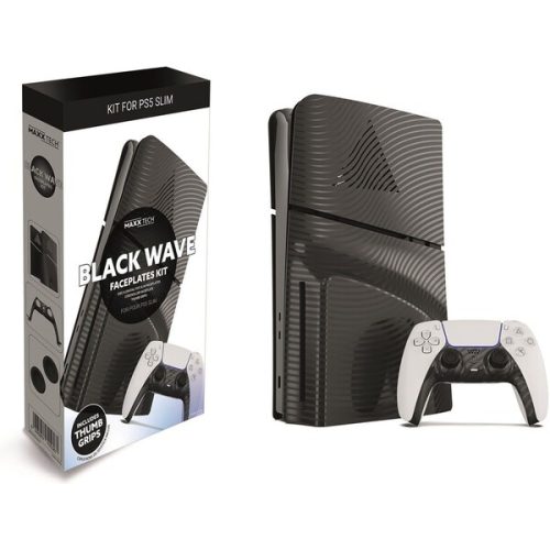 Maxx Tech sada krytů pro PS5 Slim Black Wave Contact Sales