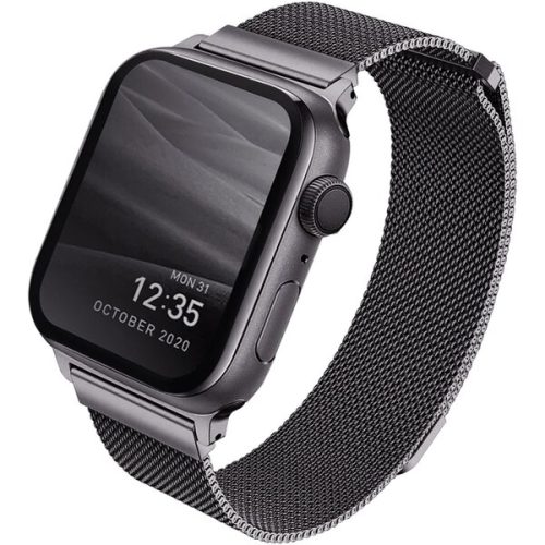 UNIQ Dante ocelový řemínek Apple Watch 41/40/38mm grafitový UNIQ