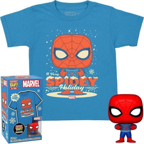 Funko Pocket POP! & Tee: Marvel -Holiday Spider-Man M (dětské) Funko