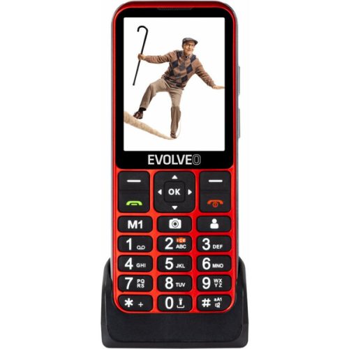 EVOLVEO EasyPhone LT s nabíjecím stojánkem červený EVOLVEO