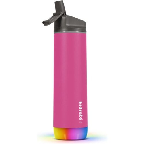 HidrateSpark bluetooth chytrá láhev s brčkem růžová HidrateSpark
