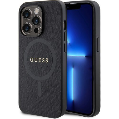 Guess PU Saffiano MagSafe kryt iPhone 15 Pro Max černý Guess