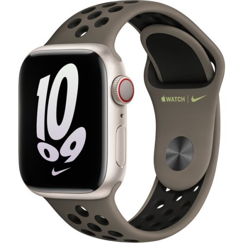Apple Watch 41/40/38mm olivošedo/černý Nike sportovní řemínek Apple