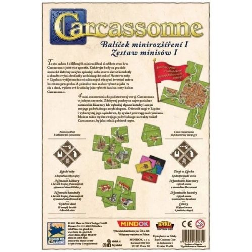 Carcassonne: Balíček minirozšíření I Mindok