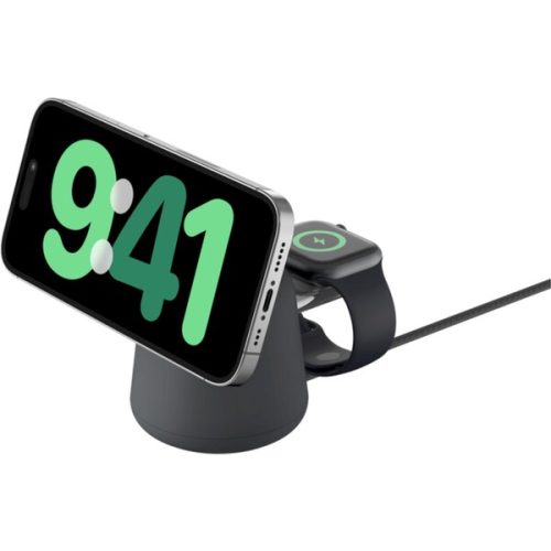 Belkin BOOST CHARGE PRO MagSafe 2v1 15W nabíjecí stojánek tmavě šedý BELKIN