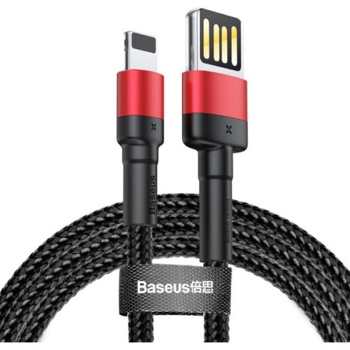 Baseus Cafule Lightning Double Sided USB kabel (2.4A) červený/černý BASEUS