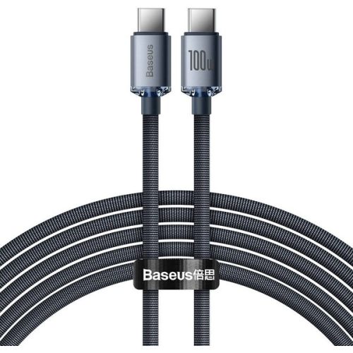 Baseus Crystal Shine Series kabel USB-C/USB-C (100W) 2m černý BASEUS