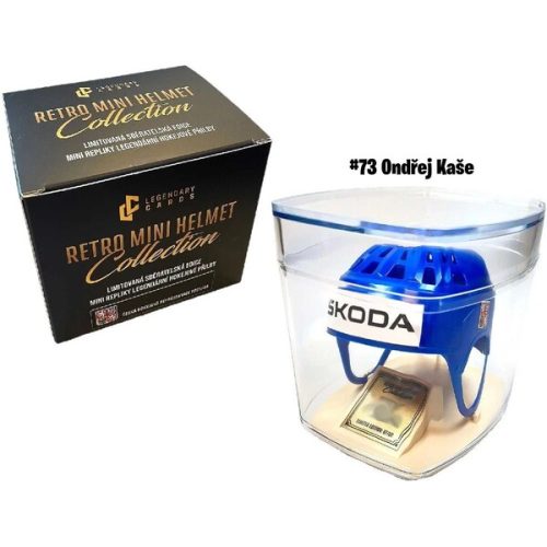 Replika Retro Mini Helmet - Ondřej Kaše #73 (limitovaná edice /99) Legendary Cards