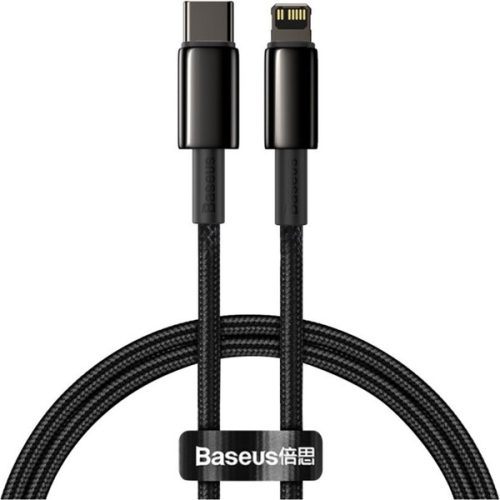 Baseus Tungsten Gold kabel USB-C/Lightning (PD) 20W 1m černý BASEUS