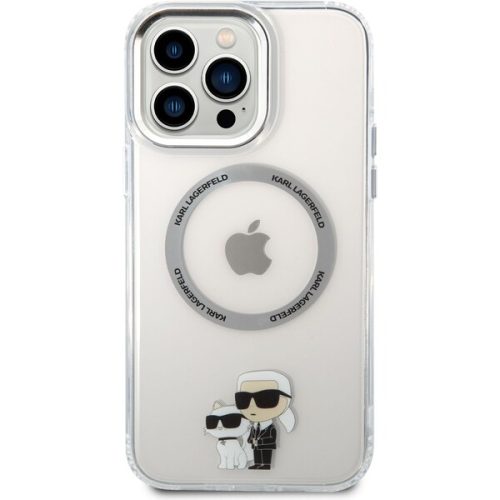 Karl Lagerfeld MagSafe kryt IML Karl and Choupette NFT iPhone 13 Pro Max čirý Karl Lagerfeld