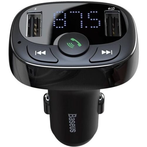 Baseus Bluetooth MP3 FM Transmiter s nabíjením 2xUSB 3.4A černý BASEUS