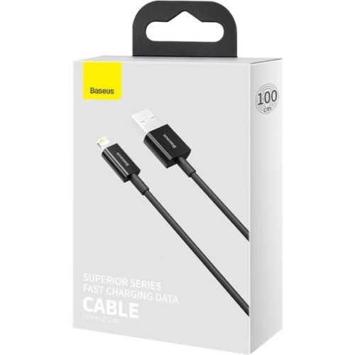 Baseus Superior Series rychlonabíjecí kabel Lightning 2.4A 1m černá BASEUS