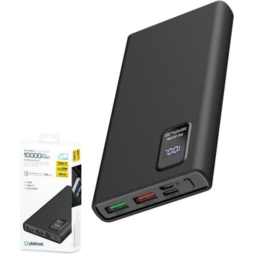 Platinet PowerBank 10000mAh PD 3.0/QC 3.0 černá Platinet