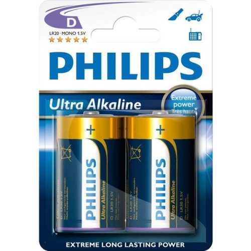 Philips LR20E2B/10 Ultra Alkaline 2x baterie D Philips