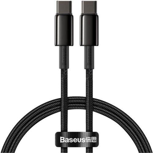 Baseus Tungsten Gold kabel USB-C/USB-C 100W 1m černý BASEUS