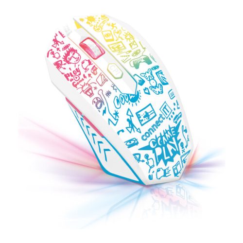 CONNECT IT DOODLE Limited Edition herní myš bílá Connect IT