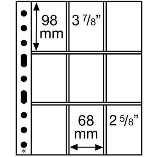 Grande Easy 9-Pocket stránky do alba čiré (50ks) Leuchtturm