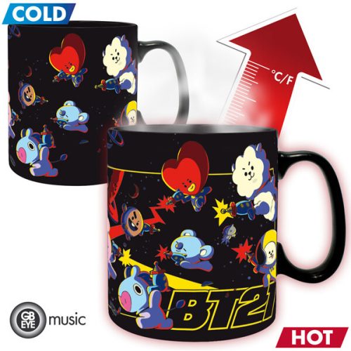 Hrnek BT21 - Space 460 ml (měnící se motiv) Abysse Corp