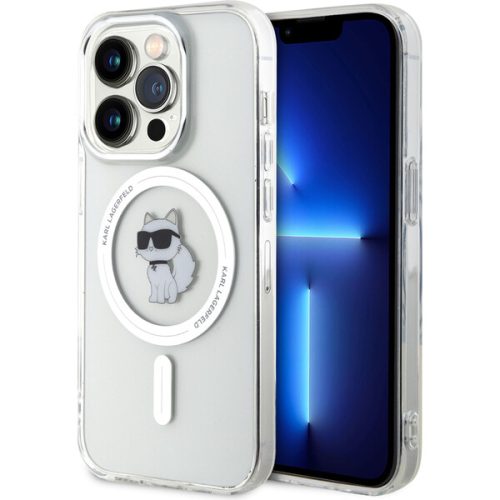 Karl Lagerfeld IML Choupette MagSafe Kryt iPhone 15 Pro čirý Karl Lagerfeld