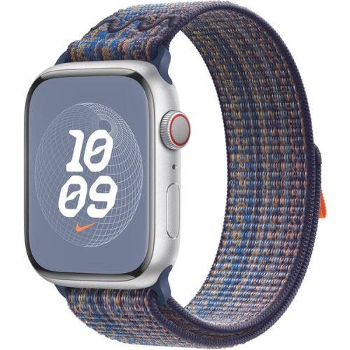 Apple Watch 49/45/44/42mm Game Royal / oranžový provlékací sportovní řemínek Nike Apple