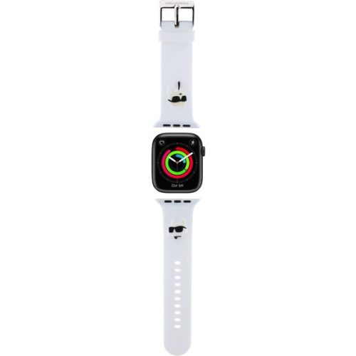 Karl Lagerfeld Karl and Choupette Head NFT řemínek Apple Watch 42/44/45/49 bílý Karl Lagerfeld