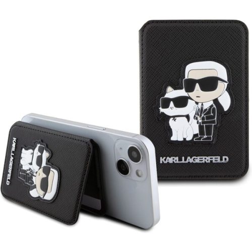 Karl Lagerfeld MagSafe Cardslot Stand Karl and Choupette černé Karl Lagerfeld