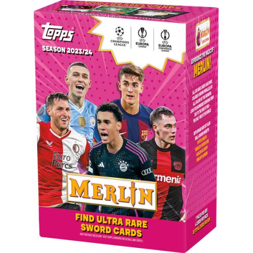 Fotbalové karty Topps 2023-24 Merlin UEFA Club Competitions Blaster Box (Exclusive) Topps