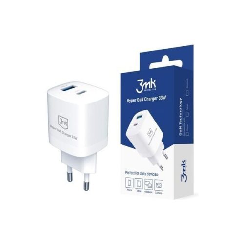 3mk Hyper GaN Charger 33W síťová nabíječka bílá 3mk