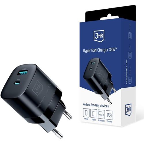 3mk Hyper GaN Charger 33W síťová nabíječka černá 3mk