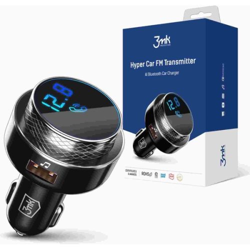 3mk Hyper Car FM Transmitter nabíječka do auta 30W 3mk