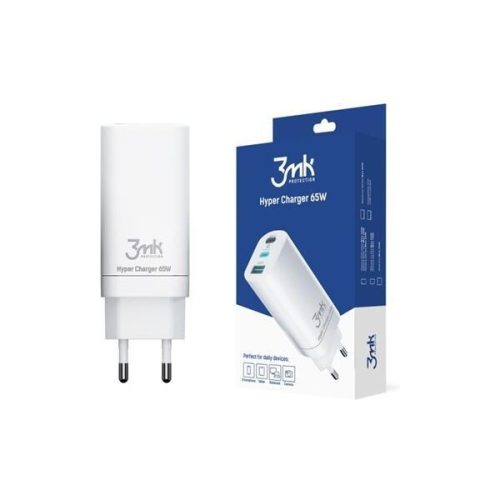 3mk Hyper Charger 65W síťová nabíječka bílá 3mk