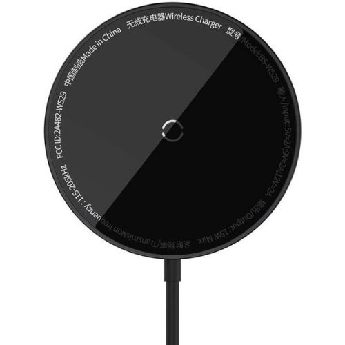 Baseus Bezdrátová nabíječka do sítě Simple Mini3 15W USB-C černá BASEUS