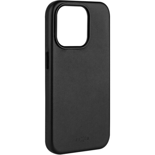 FIXED MagLeather kožený kryt s MagSafe Apple iPhone 15 černý FIXED