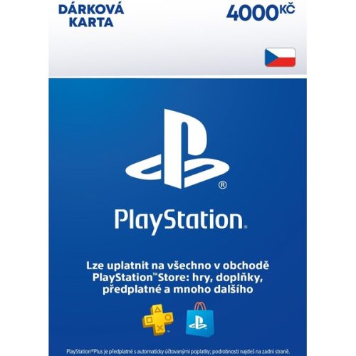 Sony PlayStation - Dárková Karta 4000 Kč (online kód) Sony