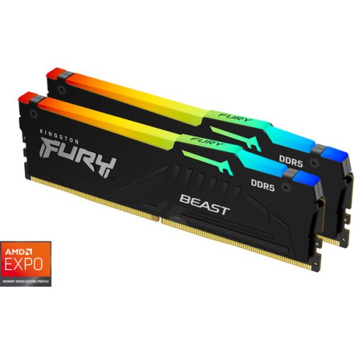 Kingston FURY Beast 32GB 6000MHz DDR5 CL36 DIMM (2x16GB) RGB AMD EXPO Kingston