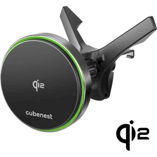 CubeNest SQ1C0 Qi2 (MagSafe) držák do auta s nabíjením černý CubeNest