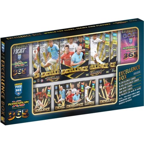 Fotbalové karty PANINI FIFA 365 2024/2025 Adrenalyn Excellence Box PANINI