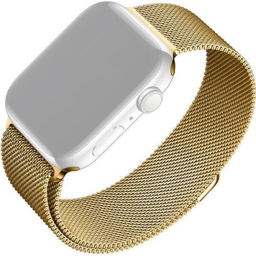 FIXED Mesh Strap síťový nerezový řemínek Apple Watch 42/44/45mm zlatý FIXED