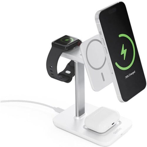 Spello 3in1 magnetická nabíjecí stanice MagSafe kompatibilní bílá Spello